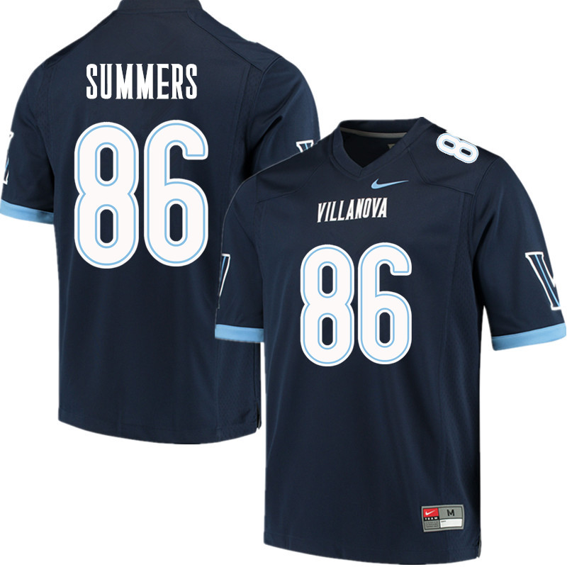 Men #86 Todd Summers Villanova Wildcats College Football Jerseys Sale-Navy